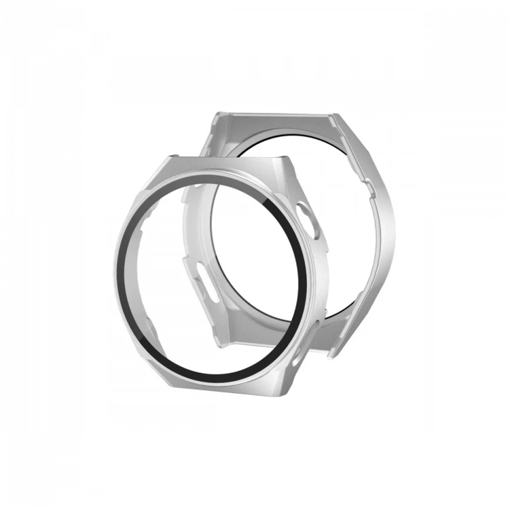 BFS  Huawei Watch GT3 46mm Dota Camlı Kasa Ekran Koruyucu - Gümüş