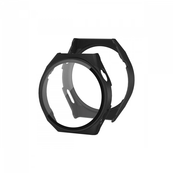 BFS  Huawei Watch GT3 Pro 46mm Dota Camlı Kasa Ekran Koruyucu - Siyah