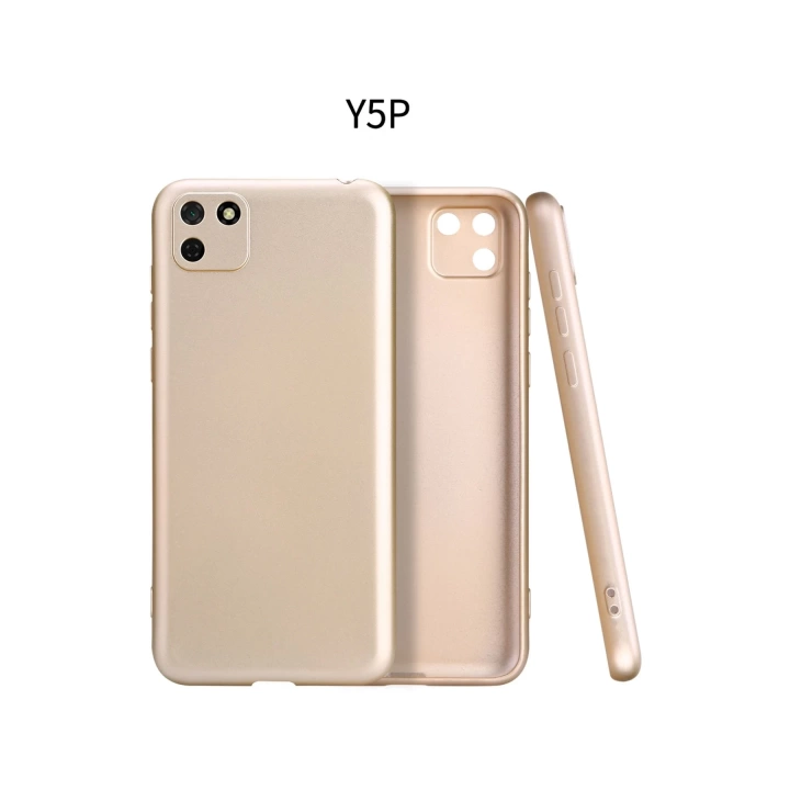BFS  Huawei Y5P Kılıf First Silikon - Gold