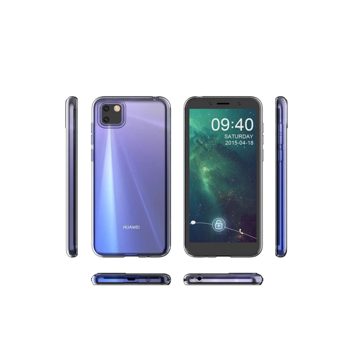 BFS  Huawei Y5P Kılıf Lüx Şeffaf Silikon - Şeffaf