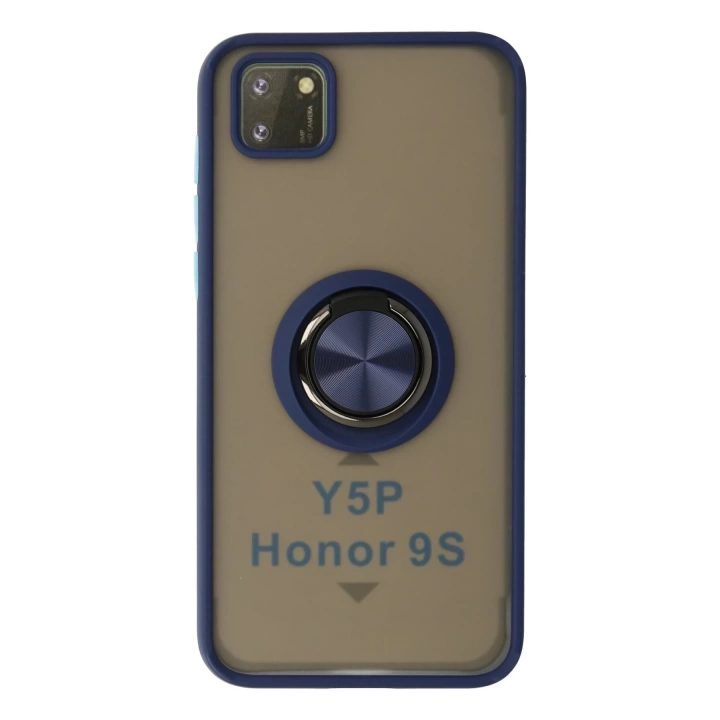 BFS  Huawei Y5P Kılıf Montreal Yüzüklü Silikon Kapak - Lacivert