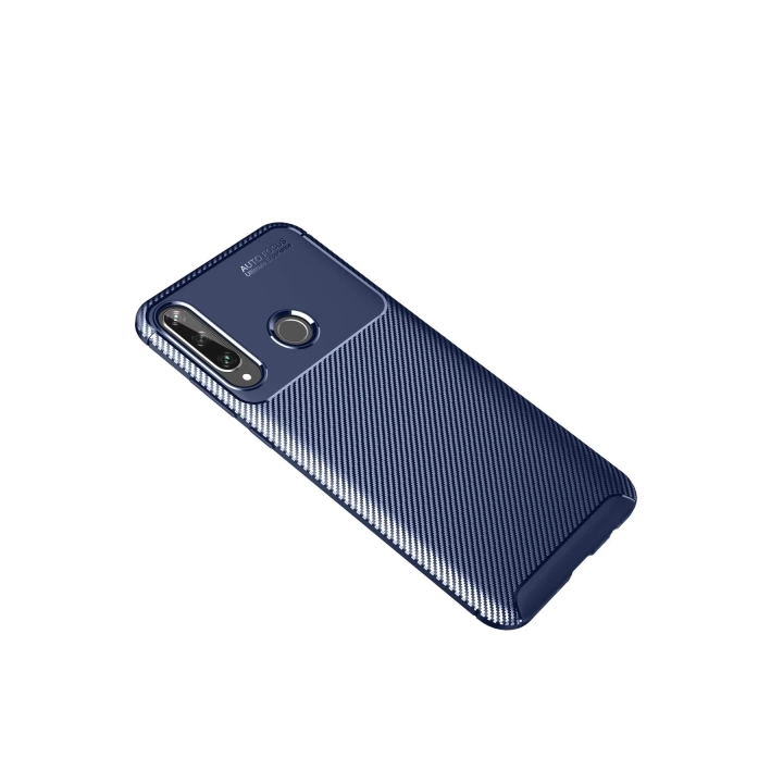 BFS  Huawei Y6P Kılıf Auto Focus Karbon Kapak - Lacivert