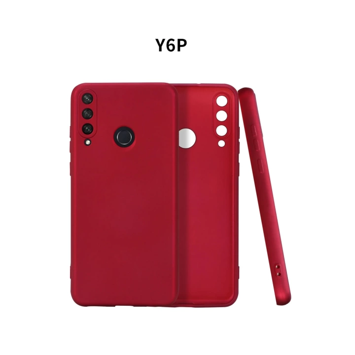BFS  Huawei Y6P Kılıf First Silikon - Bordo