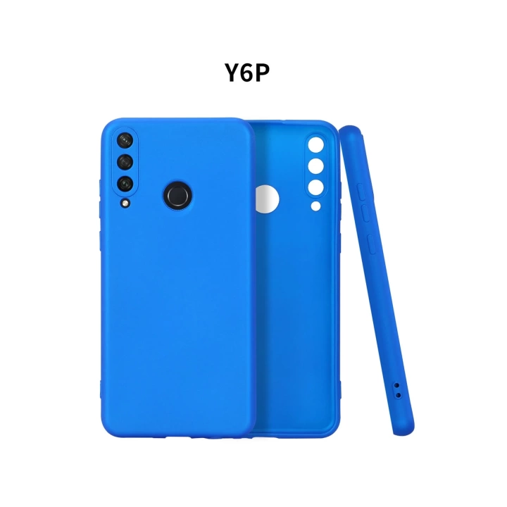 BFS  Huawei Y6P Kılıf First Silikon - Mavi