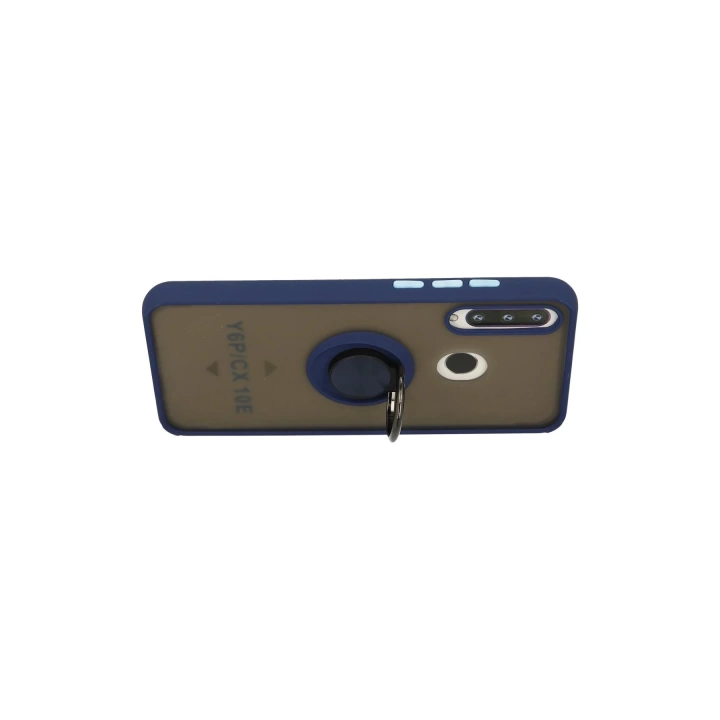 BFS  Huawei Y6P Kılıf Montreal Yüzüklü Silikon Kapak - Lacivert