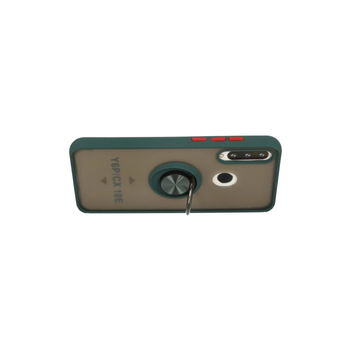 BFS  Huawei Y6P Kılıf Montreal Yüzüklü Silikon Kapak - Yeşil