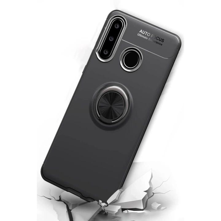 BFS  Huawei Y6P Kılıf Range Yüzüklü Silikon - Mavi