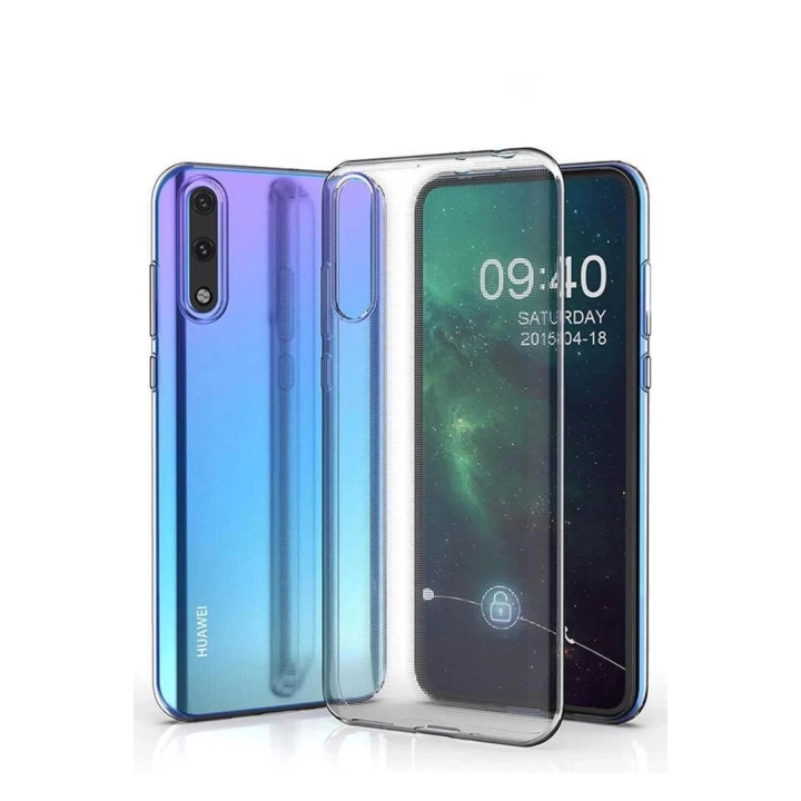 BFS  Huawei Y8P Kılıf Lüx Şeffaf Silikon