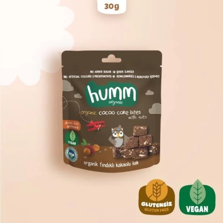 BFS   Humm Organik Fındıklı Kakaolu Vegan Kek 30 Gr