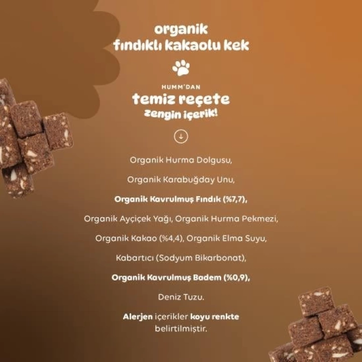 BFS   Humm Organik Fındıklı Kakaolu Vegan Kek 30 Gr