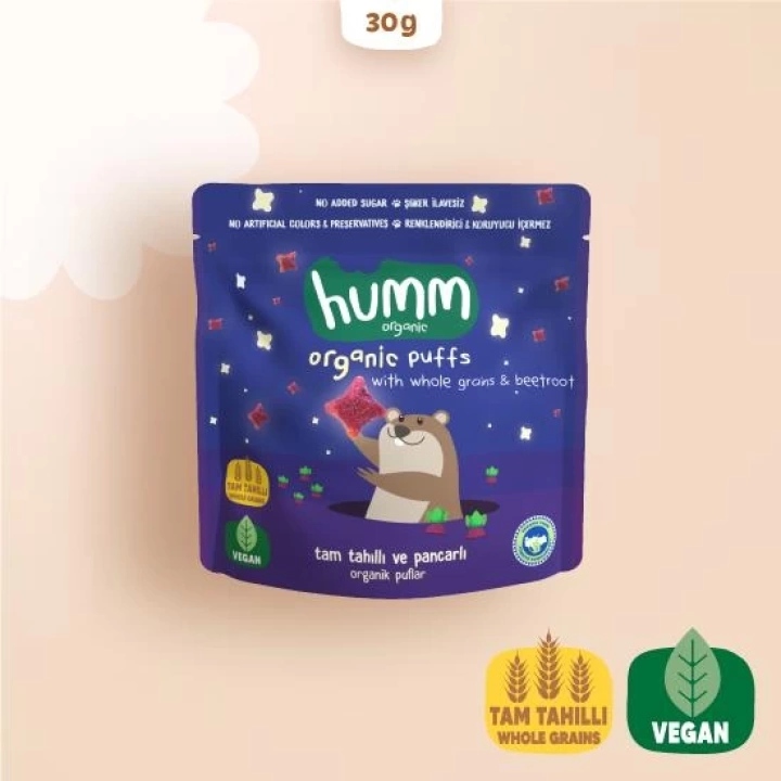 BFS   Humm Organik Pancarlı ve Tam Tahıllı Puflar 30 Gr