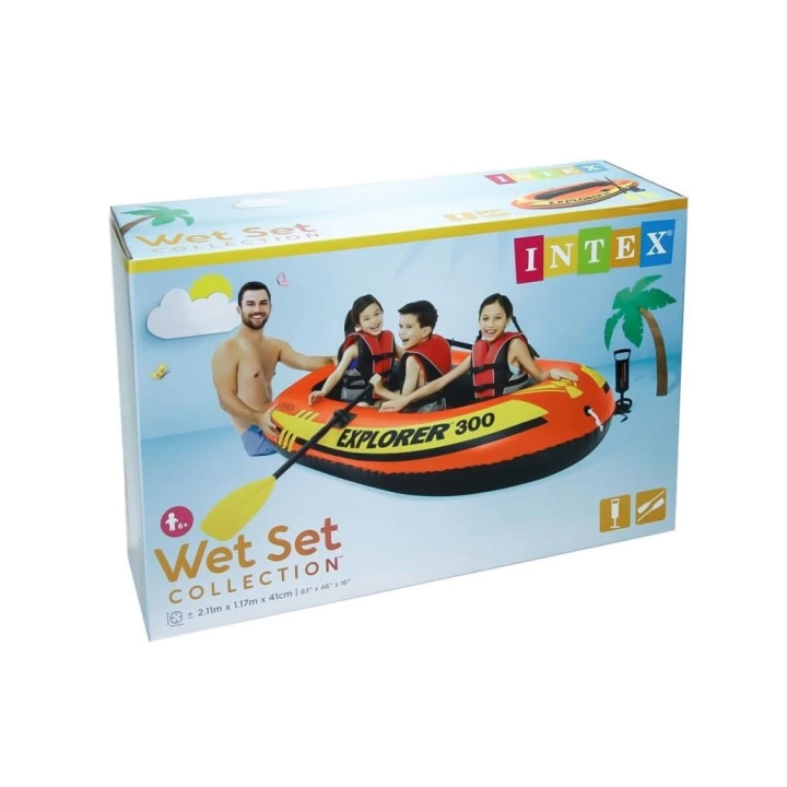 BFS   IB58332 Intex Explorer Bot 300 Set (Kürek-Pompa) 211x117x41 cm