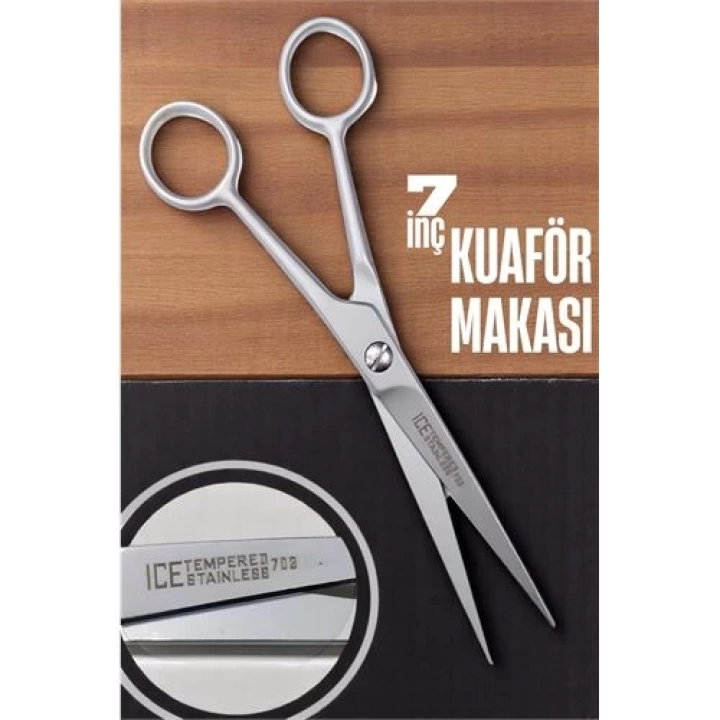 BFS  Ice Tempered 702 Berber Kuaför Makası Saç Kesim Makası Bıyık Sakal Makası Kuaför ekipmanları 17 cm