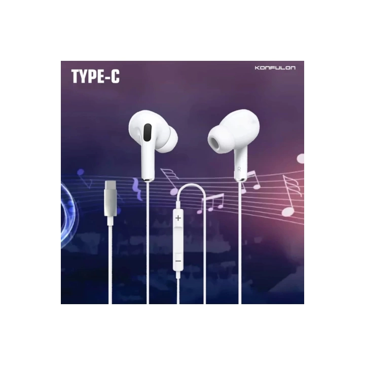 BFS INA16 Type-C Kablolu Kulak İçi Kulaklık - Beyaz