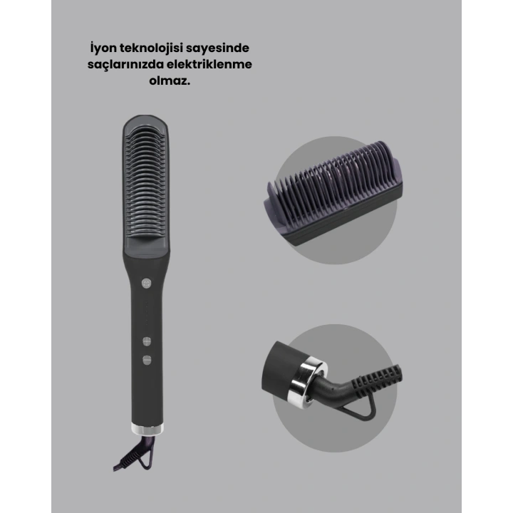 BFS İnce ve Kalın Telli Saçlara Uygun Isı Ayarlı Düzleştirici Tarak