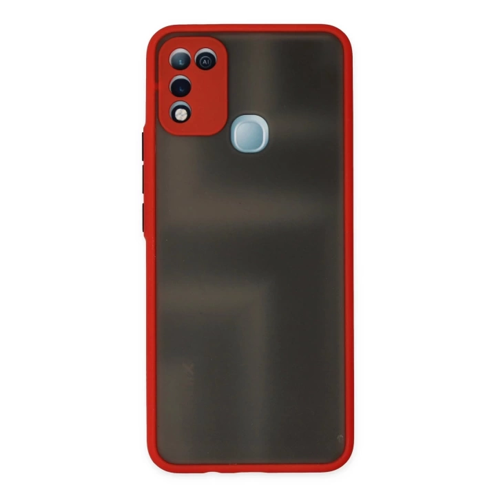 BFS  İnfinix Hot 10 Play Kılıf Montreal Silikon Kapak - Kırmızı