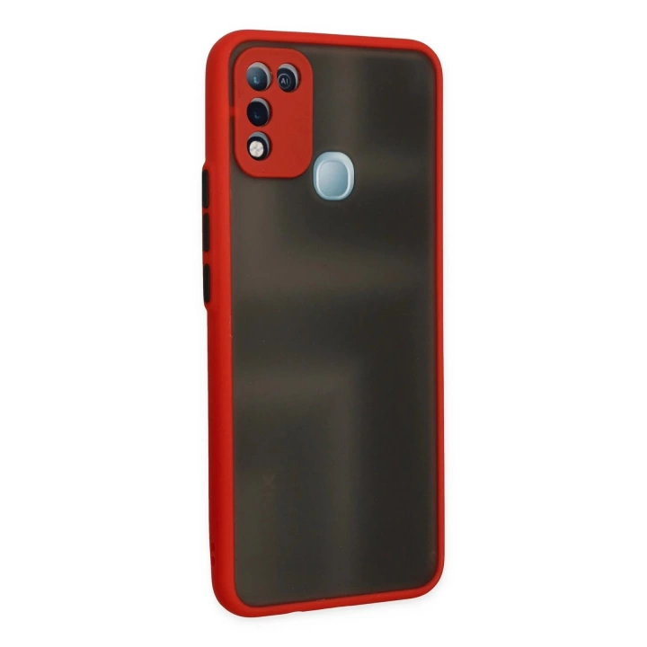 BFS  İnfinix Hot 10 Play Kılıf Montreal Silikon Kapak - Kırmızı