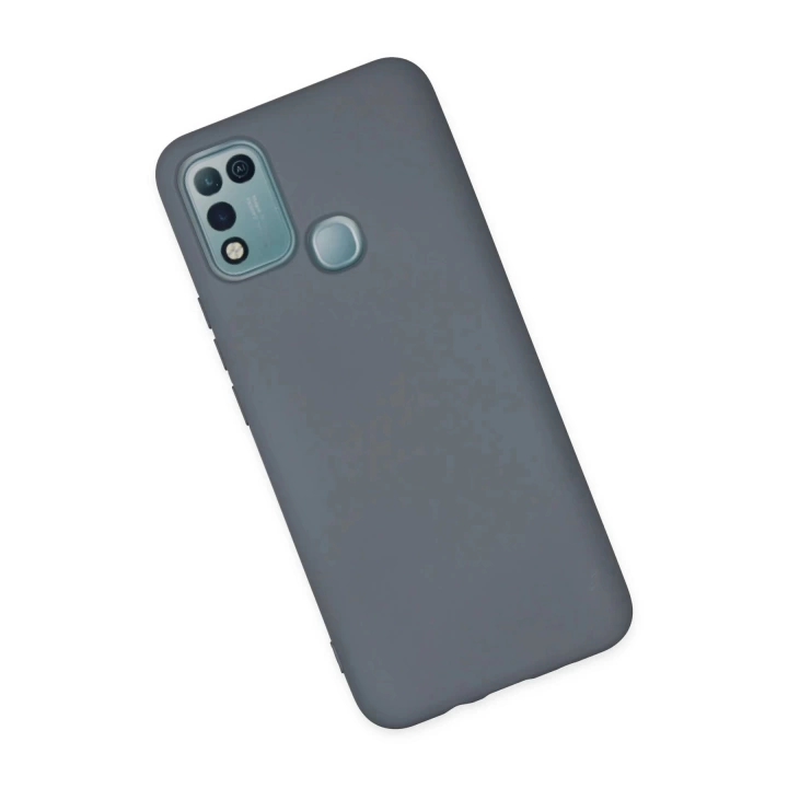 BFS  İnfinix Hot 10 Play Kılıf Nano içi Kadife Silikon - Gri