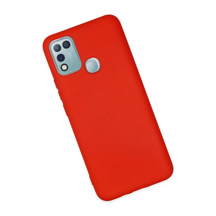 BFS  İnfinix Hot 10 Play Kılıf Nano içi Kadife Silikon - Kırmızı