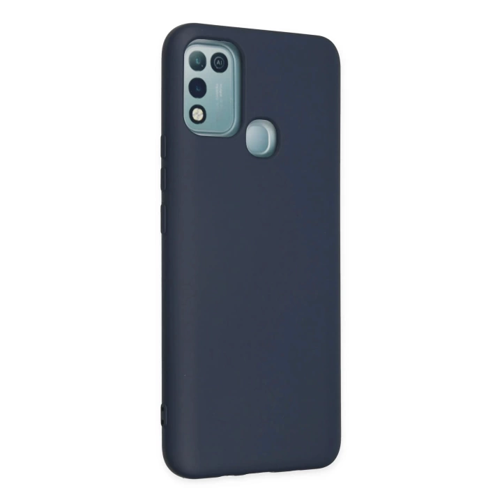 BFS  İnfinix Hot 10 Play Kılıf Nano içi Kadife Silikon - Lacivert