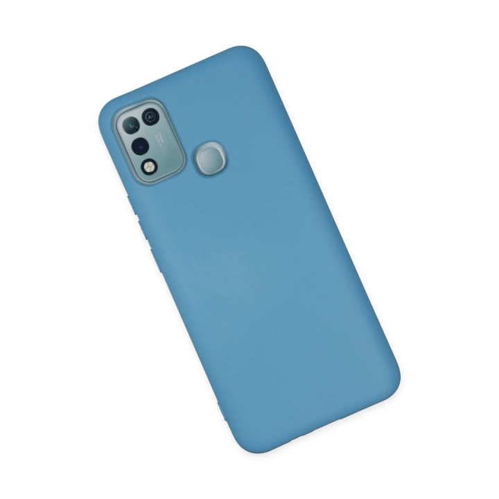 BFS  İnfinix Hot 10 Play Kılıf Nano içi Kadife Silikon - Mavi