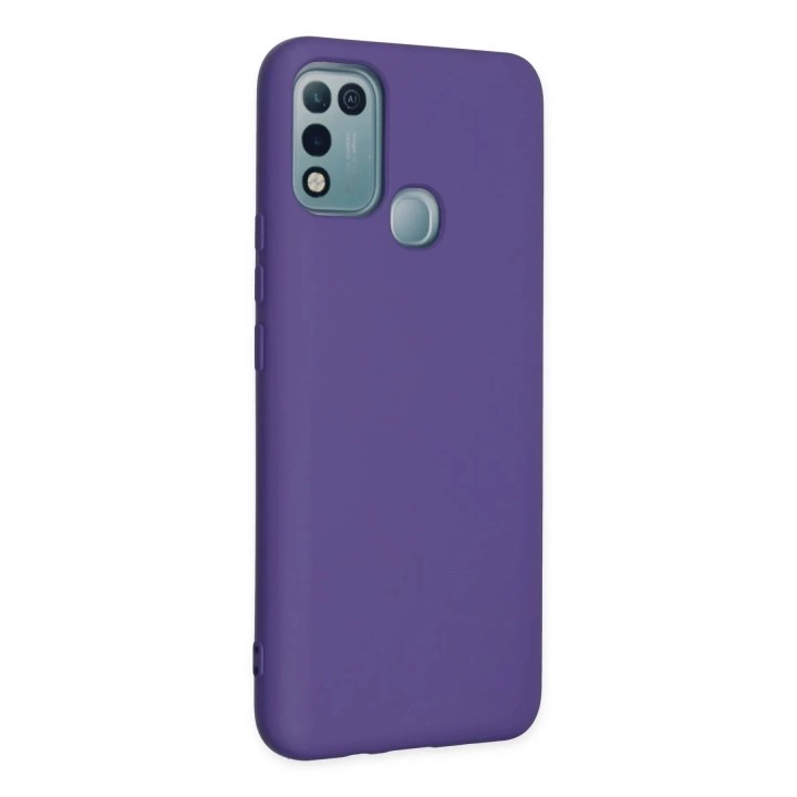 BFS  İnfinix Hot 10 Play Kılıf Nano içi Kadife Silikon - Mor