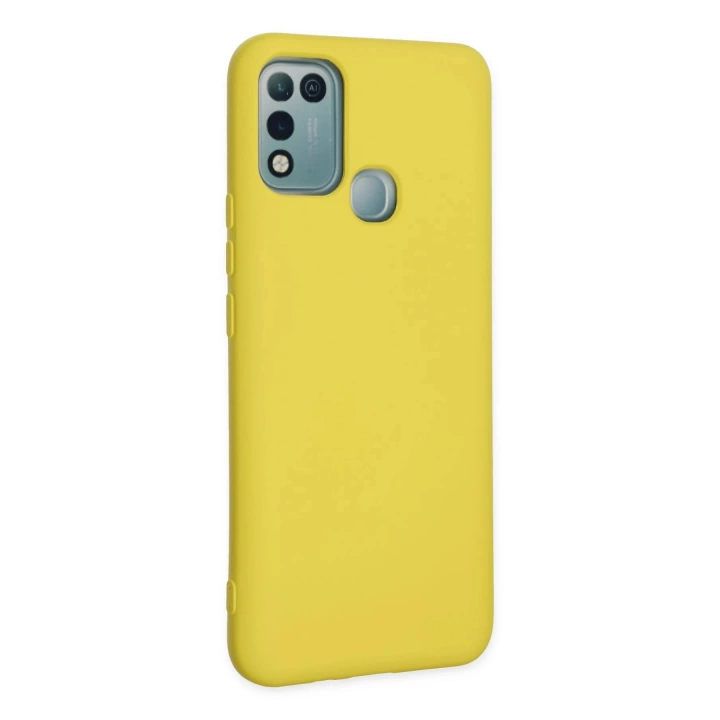 BFS  İnfinix Hot 10 Play Kılıf Nano içi Kadife Silikon - Sarı