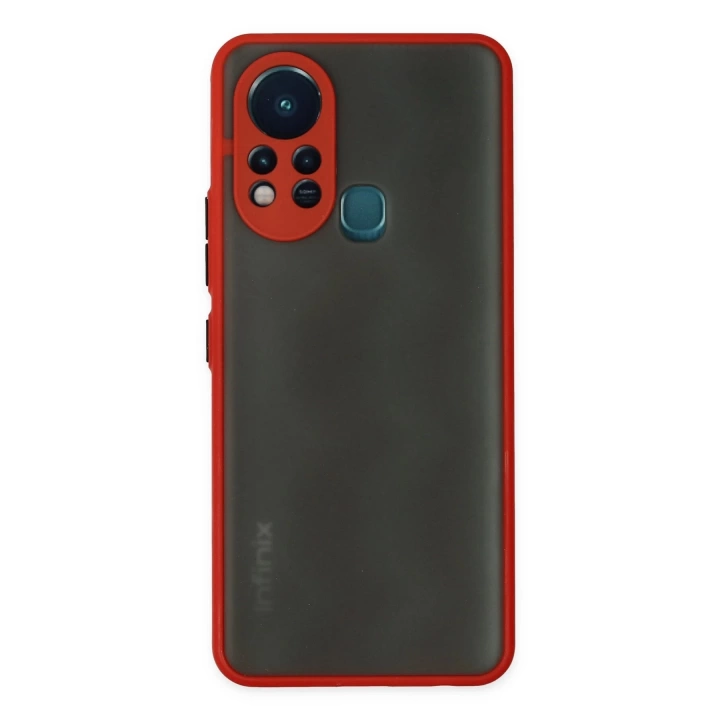 BFS  İnfinix Hot 11s Kılıf Montreal Silikon Kapak - Kırmızı