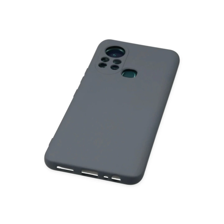 BFS  İnfinix Hot 11s Kılıf Nano içi Kadife Silikon - Gri