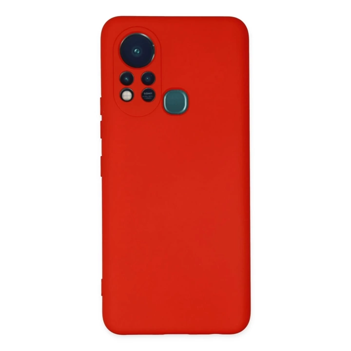 BFS  İnfinix Hot 11s Kılıf Nano içi Kadife Silikon - Kırmızı