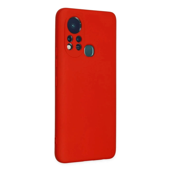 BFS  İnfinix Hot 11s Kılıf Nano içi Kadife Silikon - Kırmızı