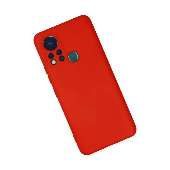 BFS  İnfinix Hot 11s Kılıf Nano içi Kadife Silikon - Kırmızı