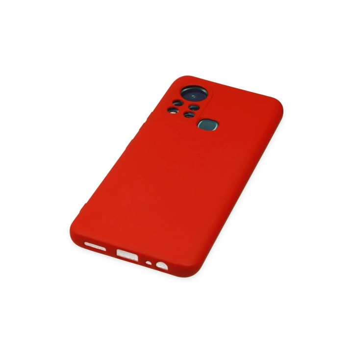 BFS  İnfinix Hot 11s Kılıf Nano içi Kadife Silikon - Kırmızı
