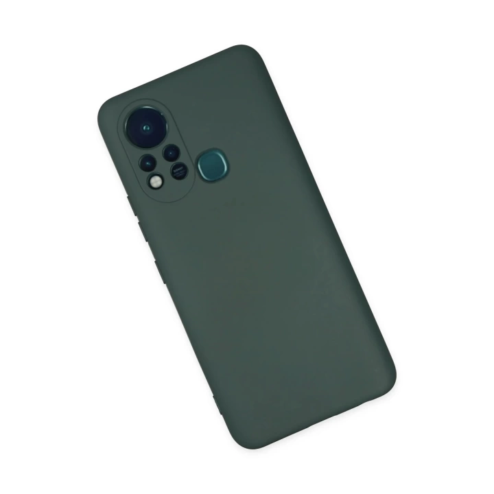 BFS  İnfinix Hot 11s Kılıf Nano içi Kadife Silikon - Koyu Yeşil