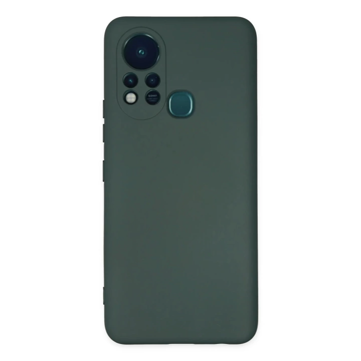 BFS  İnfinix Hot 11s Kılıf Nano içi Kadife Silikon - Koyu Yeşil