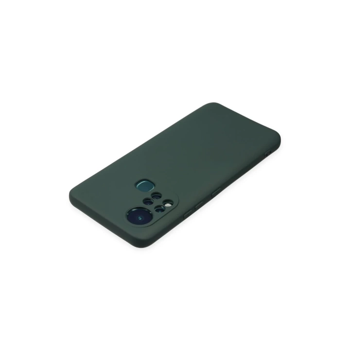 BFS  İnfinix Hot 11s Kılıf Nano içi Kadife Silikon - Koyu Yeşil