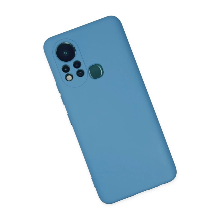 BFS  İnfinix Hot 11s Kılıf Nano içi Kadife Silikon - Mavi