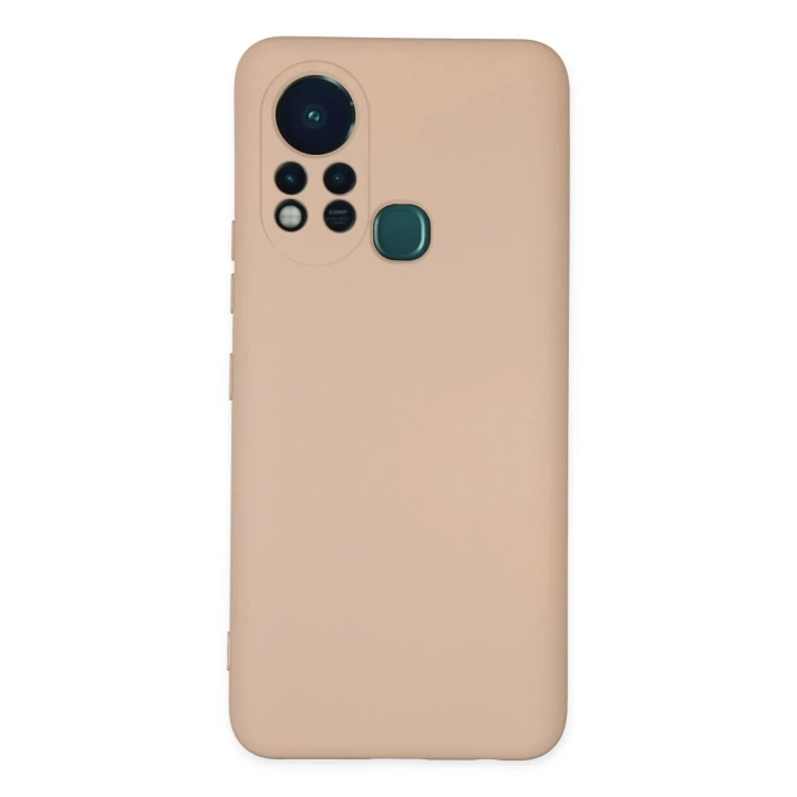 BFS  İnfinix Hot 11s Kılıf Nano içi Kadife Silikon - Pudra