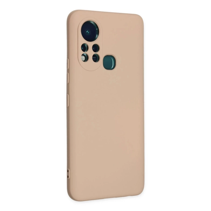 BFS  İnfinix Hot 11s Kılıf Nano içi Kadife Silikon - Pudra