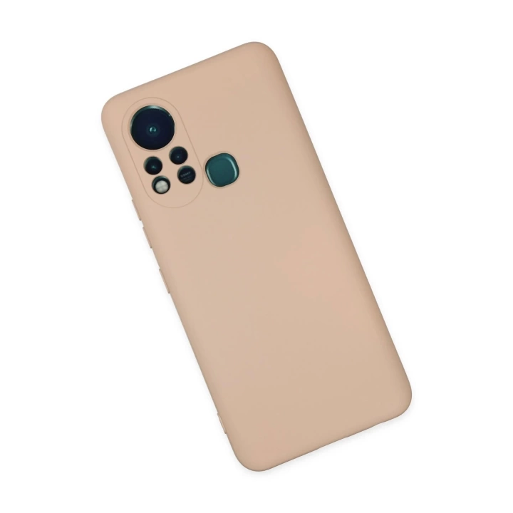BFS  İnfinix Hot 11s Kılıf Nano içi Kadife Silikon - Pudra