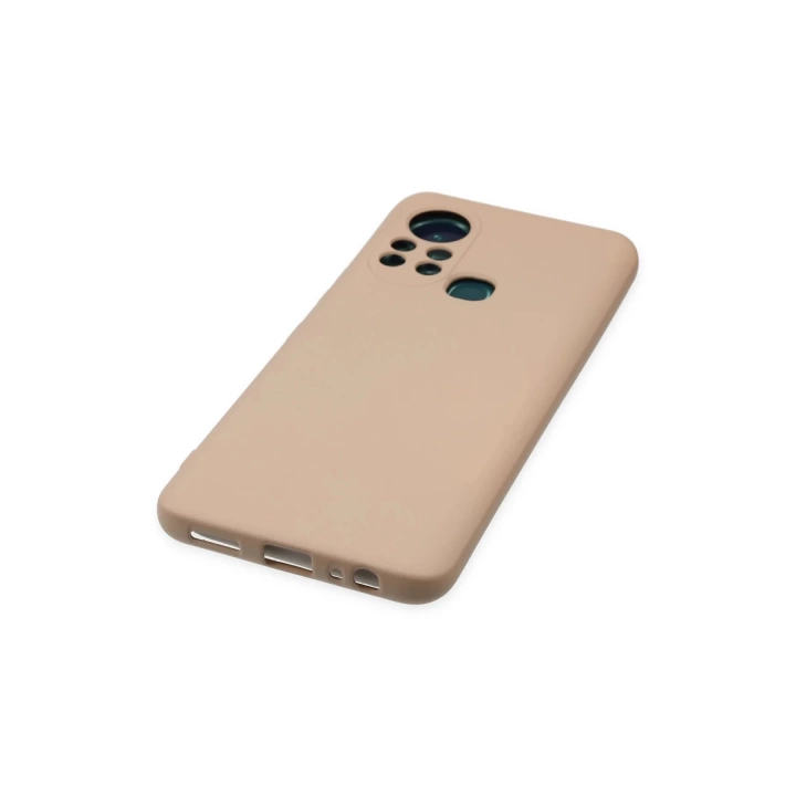 BFS  İnfinix Hot 11s Kılıf Nano içi Kadife Silikon - Pudra