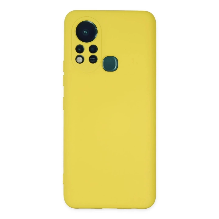 BFS  İnfinix Hot 11s Kılıf Nano içi Kadife Silikon - Sarı