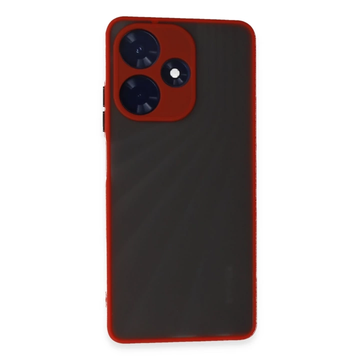 BFS  İnfinix Hot 30 4G Kılıf Montreal Silikon Kapak - Kırmızı