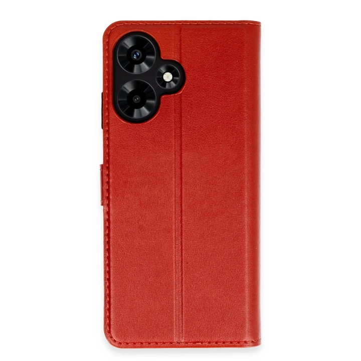 BFS  İnfinix Hot 30 4G Kılıf Trend S Plus Kapaklı Kılıf - Kırmızı