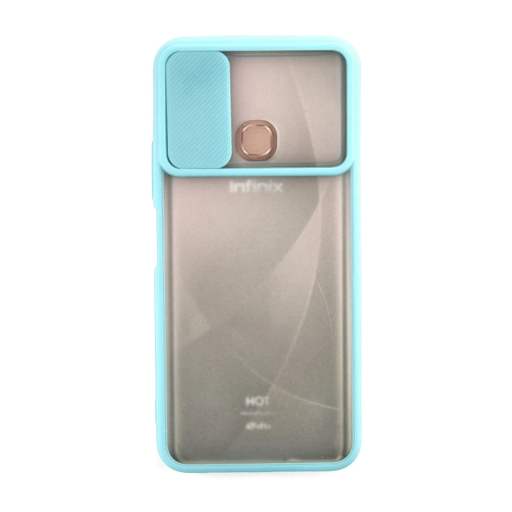 BFS  İnfinix Hot 9 Kılıf Palm Buzlu Kamera Sürgülü Silikon - Turkuaz