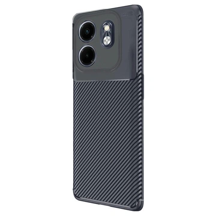 BFS  İnfinix Smart 9 Kılıf Auto Focus Karbon Kapak - Lacivert