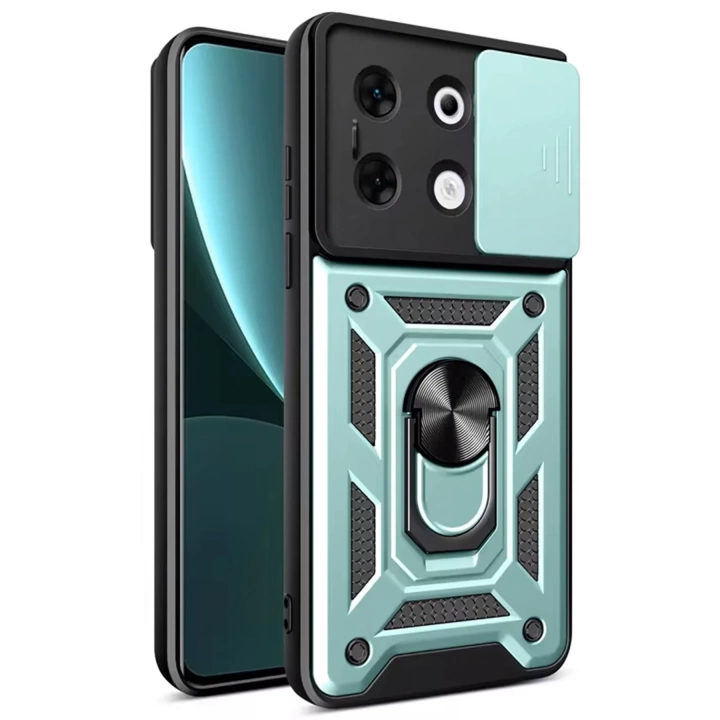 BFS  İnfinix Zero 30 5G Kılıf Pars Lens Yüzüklü Silikon - Yeşil