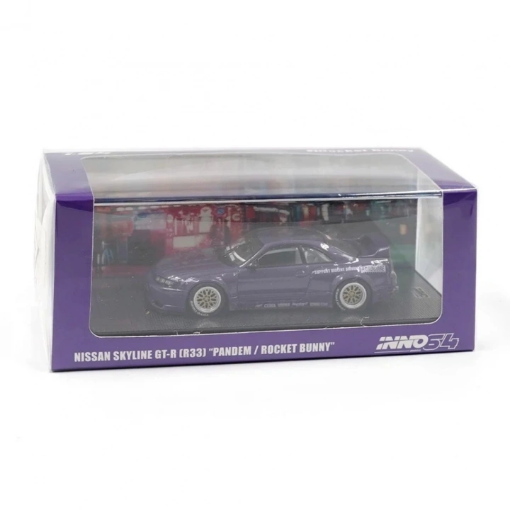 BFS  Inno 1/64 Nissan Skyline GT-R (R33) PANDEM ROCKET BUNNY Purple