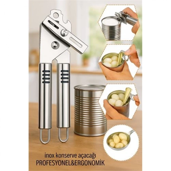 BFS  Inox Çelik Konserve Açacağı - Ergonomik ve Profesyonel Kolay Konserve Açıcı