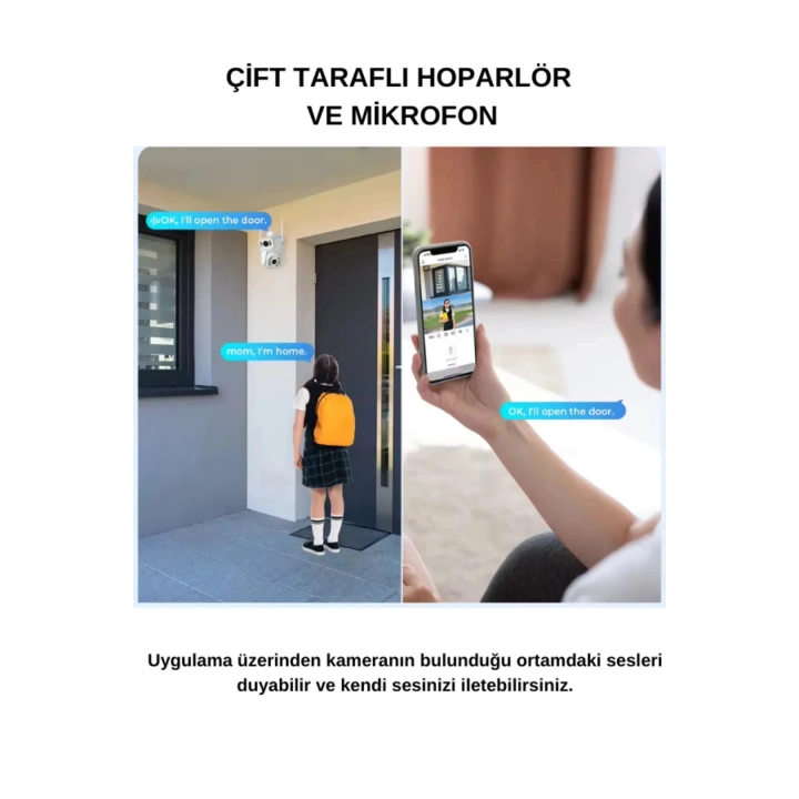 BFS Ip Kamera 2+2 Mp 4mp 1080p Ultra Hd Hareketli Sensör Dış Ortam Ip Kamera Speed Dome Akıllı Ip Çift Kamera